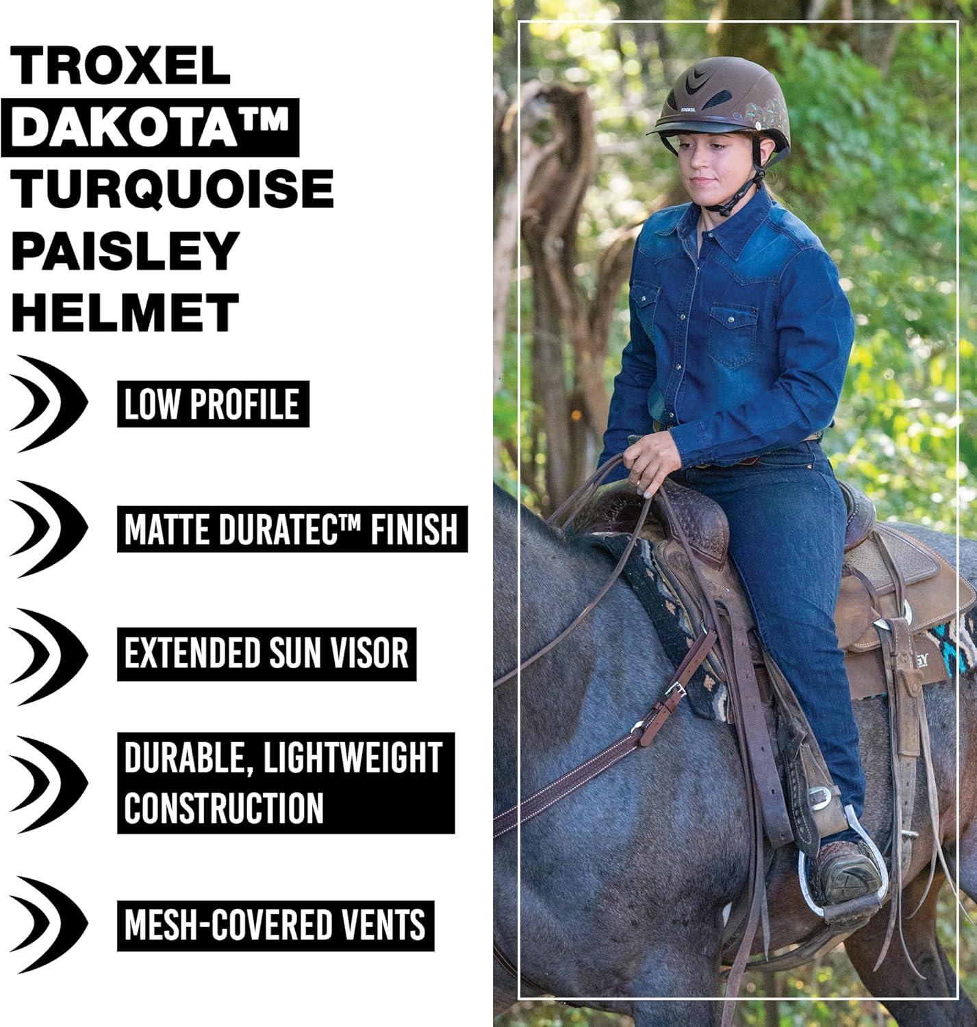 imageTroxel Black Duratec Dakota HelmetTurquoise Paisley