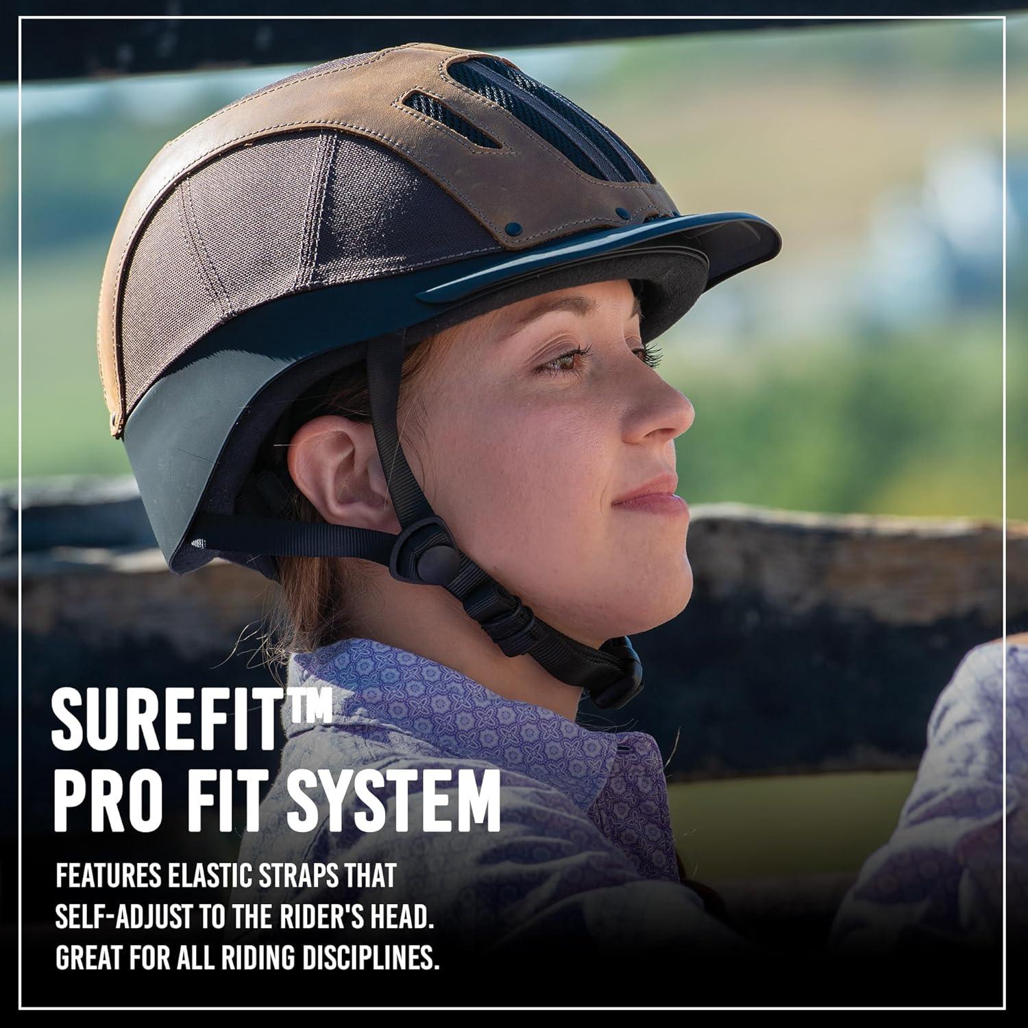 imageTroxel Sierra Rugged Horse Riding Helmet LowProfile SelfAdjustable Design Safety Horseback Riding GearBrown