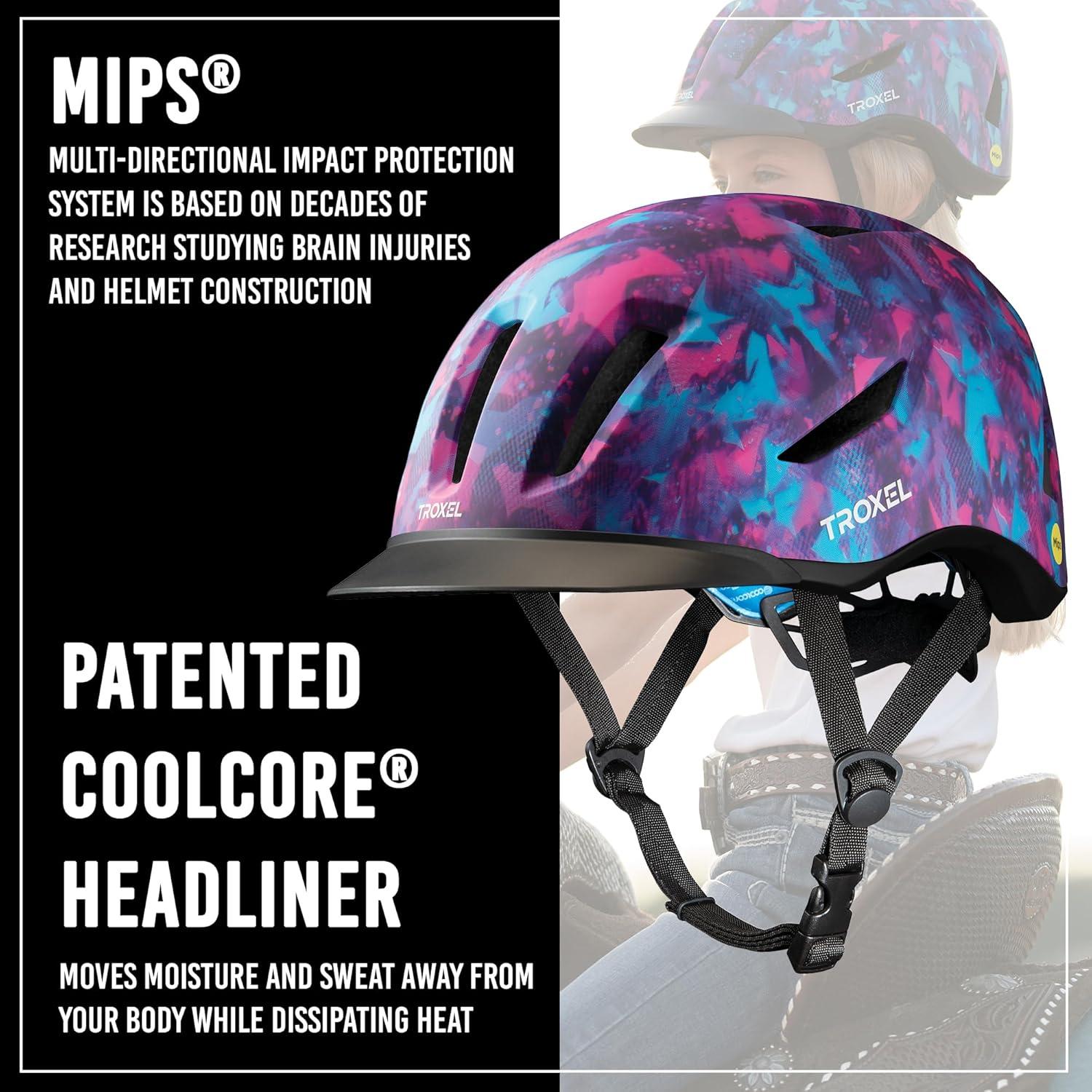 imageTroxel Terrain MIPS Cooling Horse Riding Helmet LowProfile MicroAdjustable Design Horseback Riding GearGalaxy