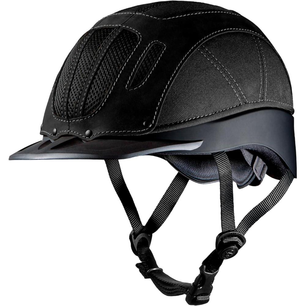 imageTroxel Sierra Rugged Horse Riding Helmet LowProfile SelfAdjustable Design Safety Horseback Riding GearBlack