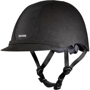 Troxel ES Sleek Horse Riding Helmet, Low-Profile, Self-Adjustable Design, Safety Horseback Riding Gear(Black)